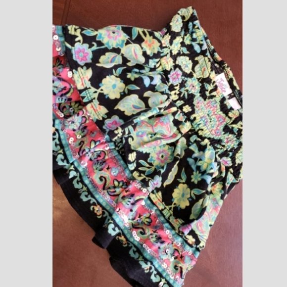 Floral Little Girls Ruffle Skirt From Justice Size 8 - Picture 1 of 5
